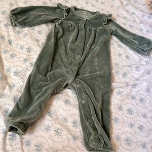 Velour Green Kids jumpsuit